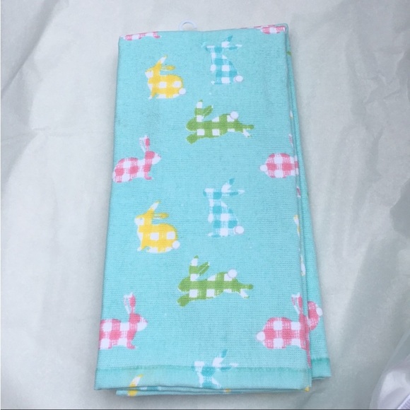 Isaac Mizrahi bunny dish towels set of two NWT all cotton in cheerful colors. - Picture 3 of 4